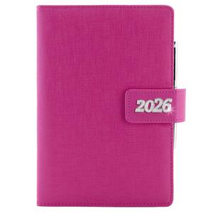 Diary BRILLIANT daily A5 2026 Czech - pink