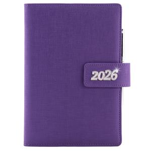 Diary BRILLIANT daily A5 2026 Czech - violet