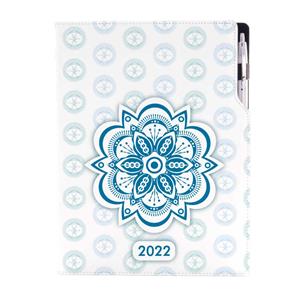 Diary DESIGN daily A4 2022 - Mandala blue