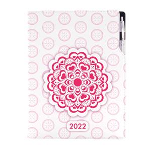 Diary DESIGN daily A4 2022 - Mandala red