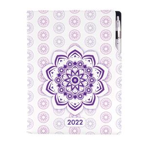 Diary DESIGN daily A4 2022 - Mandala violet