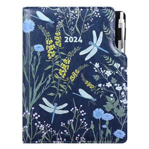 Diary DESIGN daily A4 2024 - blue - viscous