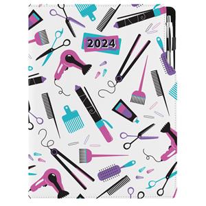 Diary DESIGN daily A4 2024 - Hairdresser