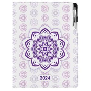 Diary DESIGN daily A4 2024 - Mandala violet