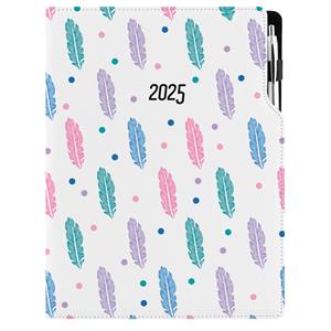 Diary DESIGN daily A4 2025 PL - Feathers