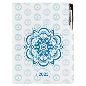 Diary DESIGN daily A4 2025 PL - Mandala blue