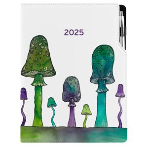 Diary DESIGN daily A4 2025 PL - Mushrooms