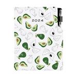 Diary DESIGN daily A5 2024 CZ - Avocado