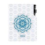 Diary DESIGN daily A5 2024 CZ - Mandala blue