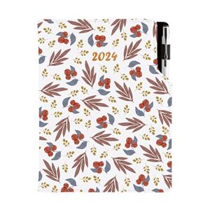 Diary DESIGN daily A5 2024 CZ - Rowan berry