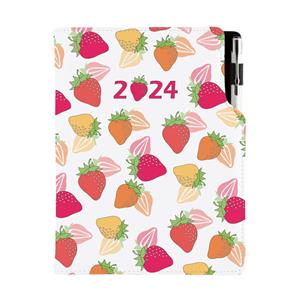 Diary DESIGN daily A5 2024 CZ - Strawberry