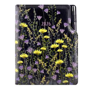 Diary DESIGN daily A5 2026 CZ - black - Meadow