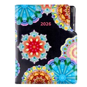 Diary DESIGN daily A5 2026 SK - black - Kaleidoscope