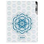 Diary DESIGN weekly A4 2024 - Mandala blue