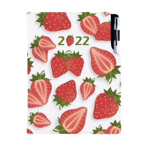 Diary DESIGN weekly A5 2022 CZ - Strawberry