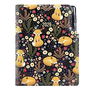 Diary DESIGN weekly A5 2026 CZ - black - Fox