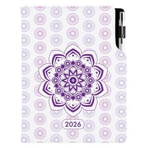 Diary DESIGN weekly A5 2026 CZ - Mandala violet