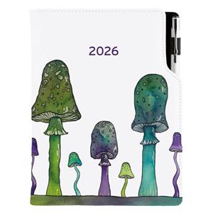 Diary DESIGN weekly A5 2026 CZ - Mushrooms