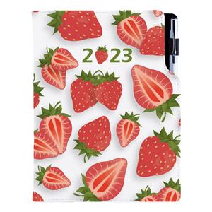 Diary DESIGN weekly B6 2023 - Strawberry