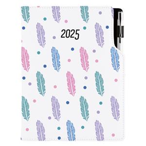 Diary DESIGN weekly B6 2025 - Feathers