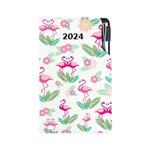 Diary DESIGN weekly pocket 2024 SK - Flamingo