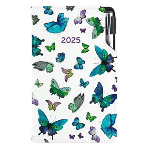 Diary DESIGN weekly pocket 2025 CZ - Blue Butterfly