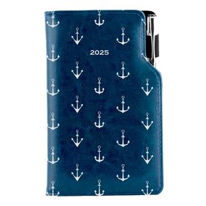 Diary DESIGN weekly pocket 2025 CZ - blue - sailor - anchors