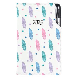 Diary DESIGN weekly pocket 2025 CZ - Feathers