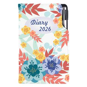 Diary DESIGN weekly pocket 2026 CZ - Autumn flowers