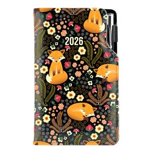 Diary DESIGN weekly pocket 2026 CZ - black - Fox