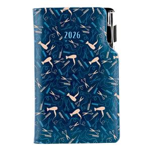 Diary DESIGN weekly pocket 2026 CZ - blue - Hairdresser