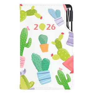 Diary DESIGN weekly pocket 2026 CZ - Cactus