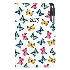 Diary DESIGN weekly pocket 2026 CZ - Color Butterfly