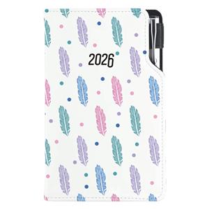 Diary DESIGN weekly pocket 2026 CZ - Feathers