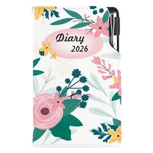 Diary DESIGN weekly pocket 2026 CZ - Flowers