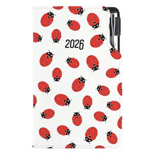 Diary DESIGN weekly pocket 2026 CZ - Ladybug