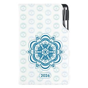 Diary DESIGN weekly pocket 2026 CZ - Mandala blue