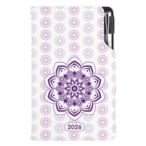 Diary DESIGN weekly pocket 2026 CZ - Mandala violet