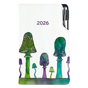Diary DESIGN weekly pocket 2026 CZ - Mushrooms