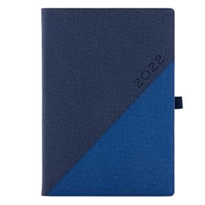 Diary DIEGO daily A4 2022 - blue/dark blue