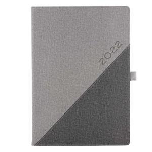 Diary DIEGO daily A4 2022 - grey/dark grey