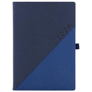 Diary DIEGO daily A4 2024 - blue/dark blue