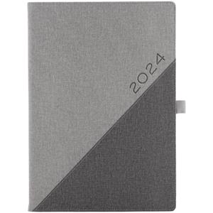 Diary DIEGO daily A4 2024 - grey/dark grey