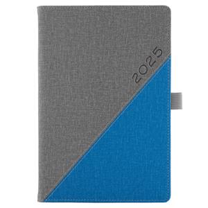 Diary DIEGO daily A5 2025 Czech - grey/blue