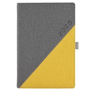 Diary DIEGO daily A5 2025 Slovak - grey/yellow