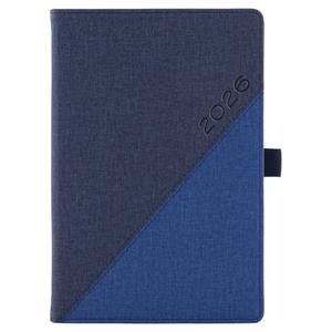 Diary DIEGO daily A5 2026 Czech - blue/dark blue