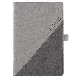 Diary DIEGO daily A5 2026 Czech - grey/dark grey
