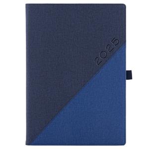 Diary DIEGO weekly A4 2025 Polish - blue/dark blue