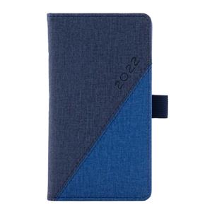 Diary DIEGO weekly pocket A5 2022 Slovak - blue/dark blue