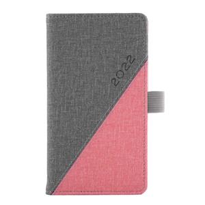 Diary DIEGO weekly pocket A5 2022 Slovak - grey/pink